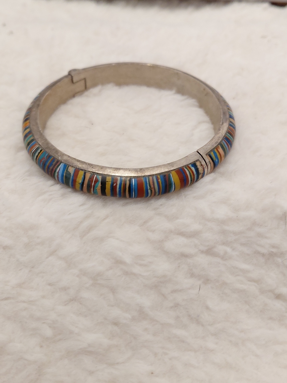 Multicolor Enamel Bangle Bracelet - Women Jewelry 925